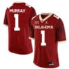 Kyler Murray Jersey Oklahoma Sooners #1 Football Jersey Chai Pattern Dark Red