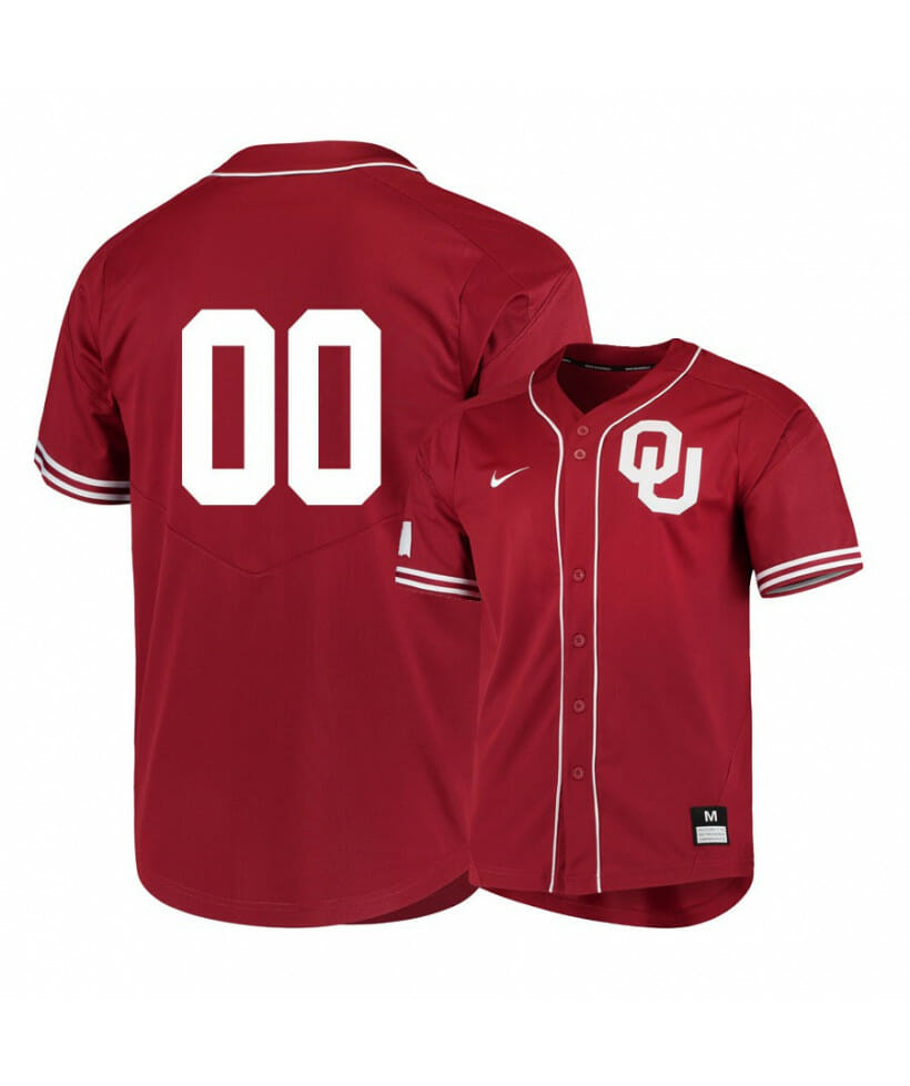Oklahoma Sooners Red Elite Custom Name and Number Baseball Jersey