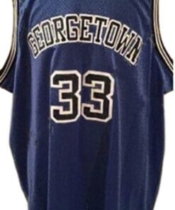 Alternative view of Patrick Ewing #33 College Basketball Jersey Blue