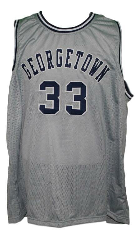 Patrick Ewing #33 Custom College Basketball Jersey Grey - Image 2