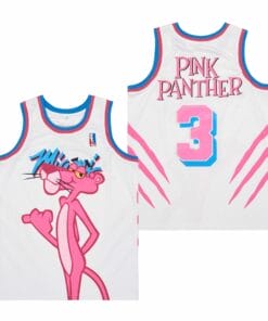 Pink Panther #3 Movie Basketball Jersey White