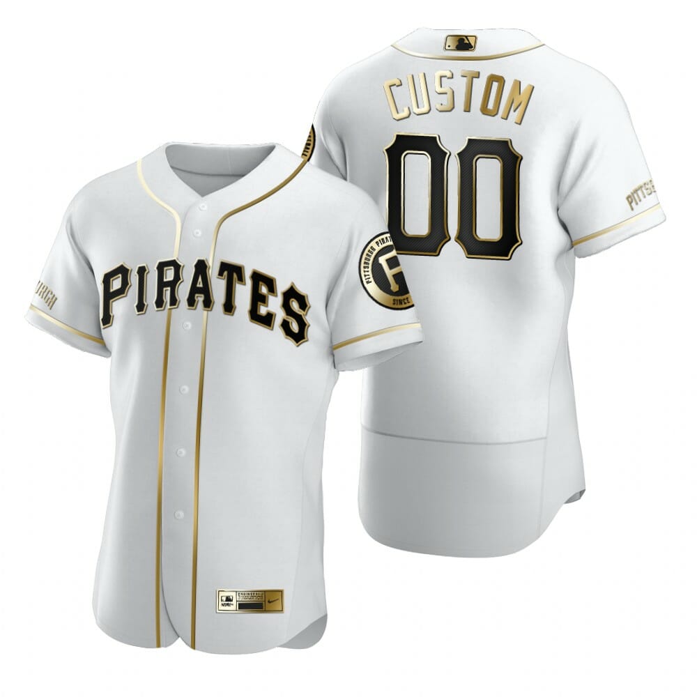 Pittsburgh Pirates Custom Name Number Flexbase Jersey White Stitched