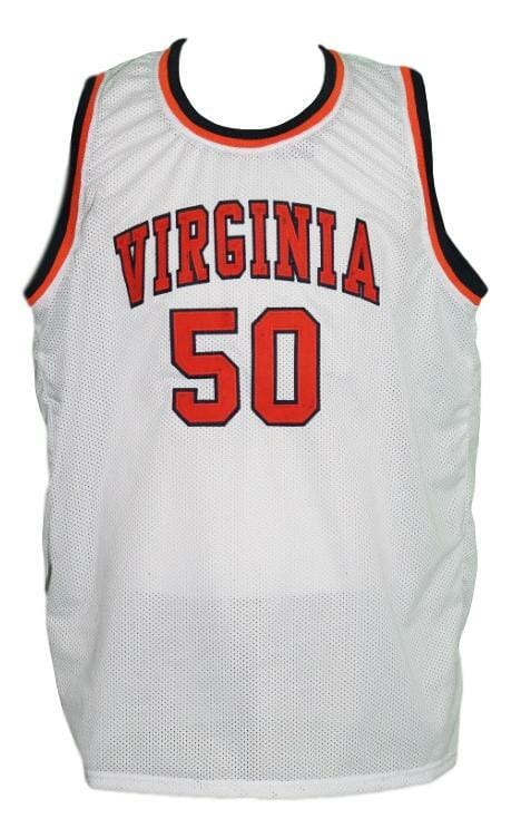 Ralph Sampson #50 Custom College Basketball Jersey White - Image 2