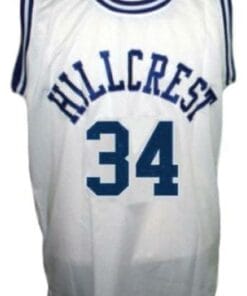 Alternative view of Ray Allen Hillcrest High School Basketball Jersey White