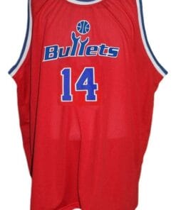 Alternative view of Robert Pack #14 Washington Retro Basketball Jersey Red