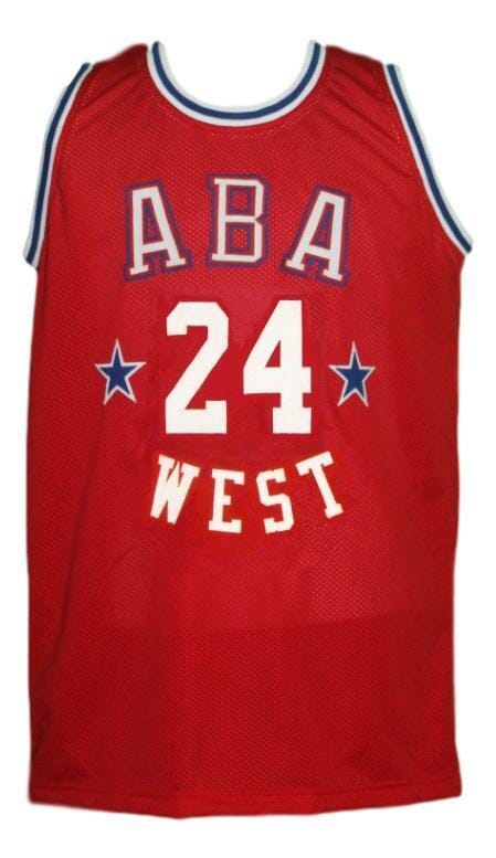 Ron Boone #24 Aba West All Stars Basketball Jersey Sewn Red - Image 2