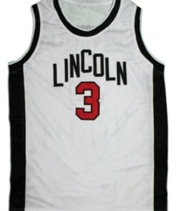 Alternative view of Stephon Marbury Lincoln High School Basketball Jersey Sewn White