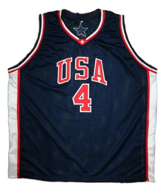 Steve Smith Team USA Basketball Jersey Sewn Navy Blue - Image 2