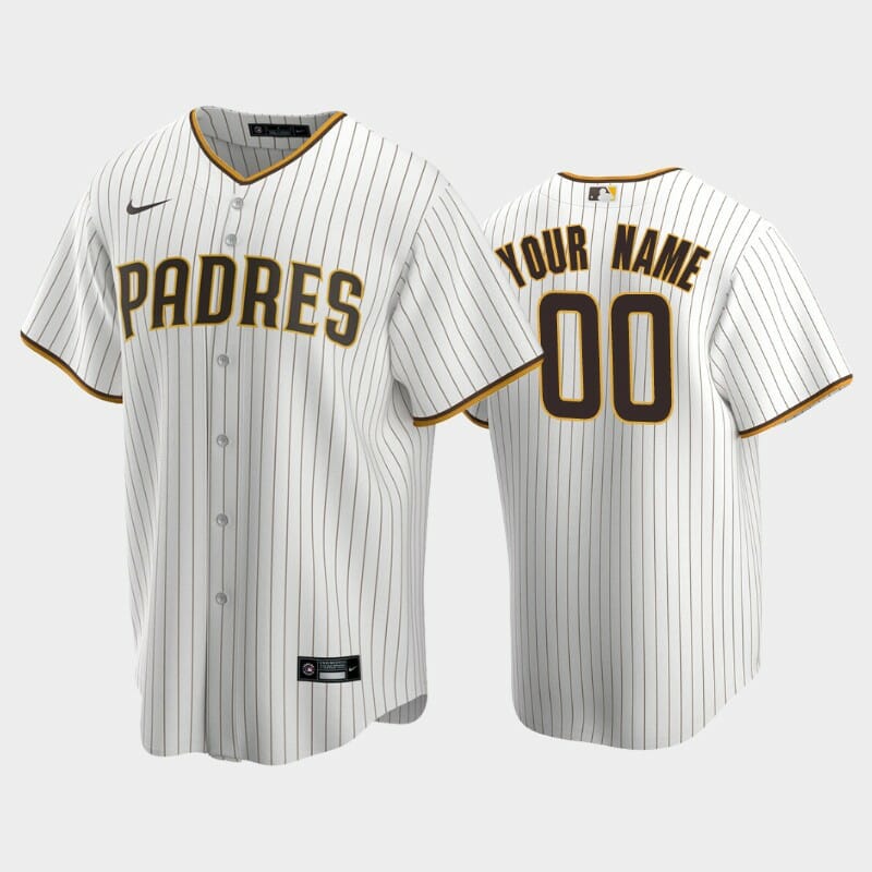 San Diego Padres Custom Name Number Home White Jersey Stitched