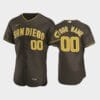 San Diego Padres Custom Name Number Road Baseball Jersey Brown