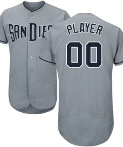 San Diego Padres Customizable Pro Style Baseball Jersey Gray