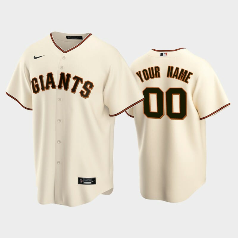 San Francisco Giants Custom Name Number Coolbase Replica Jersey Cream