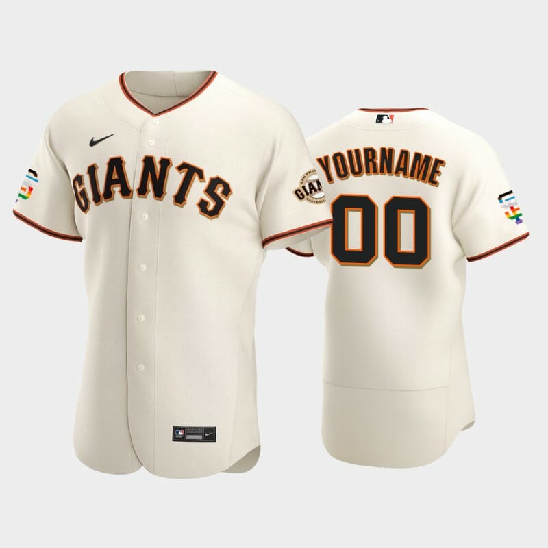 San Francisco Giants Custom Name Number Home Baseball Jersey Cream