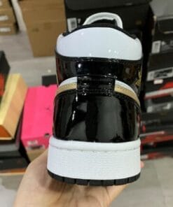 Alternative view of Air Jordan 1 Mid Black Gold