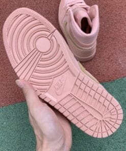 Alternative view of Air Jordan 1 Mid Coral Gold Dirty Powder