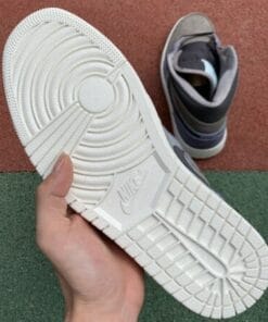 Alternative view of Air Jordan 1 Mid Gray Purple Brown