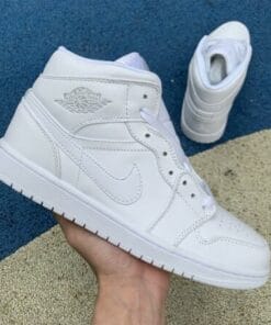 Alternative view of Air Jordan 1 Mid Pure White
