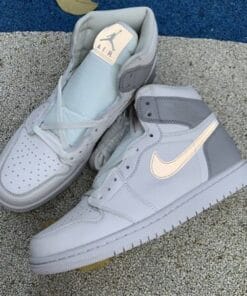 Alternative view of Air Jordan 1 Mid White Gray