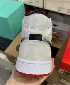 Alternative view of Air Jordan 1 Mid White Silk Copper Coins