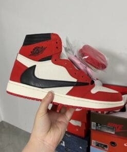 Alternative view of Air Jordan 1 High OG x Travis Scott Red