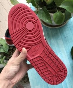 Alternative view of Air Jordan 1 Low Black Red Banned