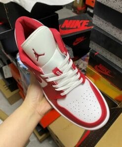 Alternative view of Air Jordan 1 Low Gym Red White