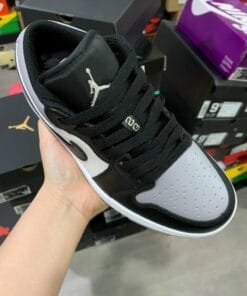 Alternative view of Air Jordan 1 Low Joe 1 Black Particle Grey