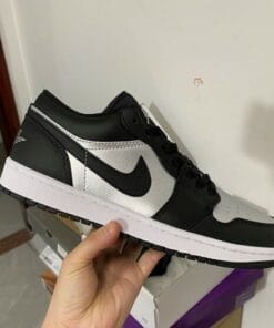 Alternative view of Air Jordan 1 Low Joe 1 Black Silver
