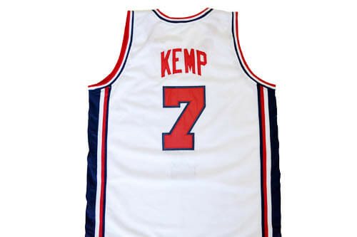 Shawn Kemp #7 Team USA New Basketball Jersey White