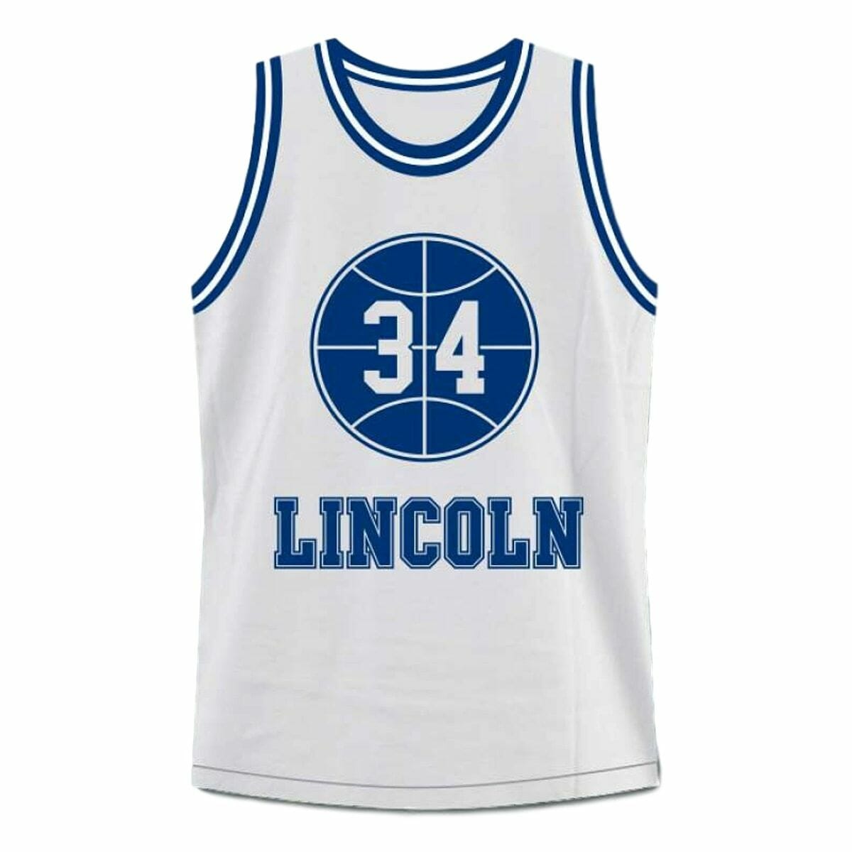Shuttlesworth #34 Lincoln High School Ray Allen Basketball Jersey White - Image 2