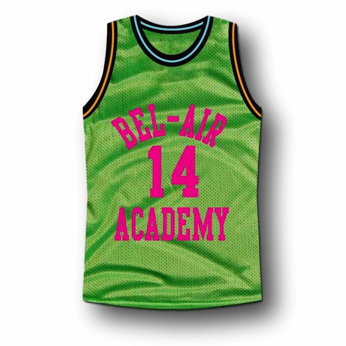 Smith #14 Bel-Air Academy Basketball Jersey Green - Image 2