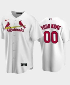 St. Louis Cardinals Custom Name Number Baseball Jersey Home White