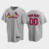 St. Louis Cardinals Custom Name Number Baseball Jersey Road Gray