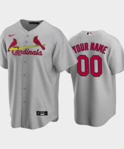 St. Louis Cardinals Custom Name Number Baseball Jersey Road Gray