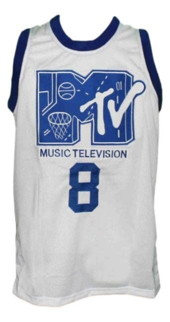 Steve Urkel #8 MTV Rock N Jock Basketball Jersey White - Image 2