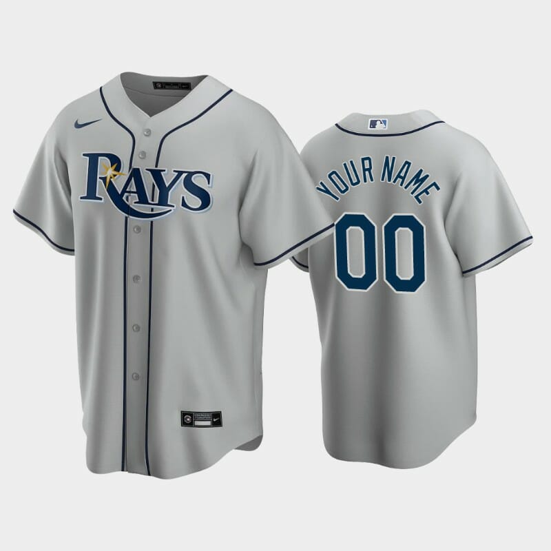 Tampa Bay Rays Custom Name Number Road Coolbase Baseball Jersey Gray