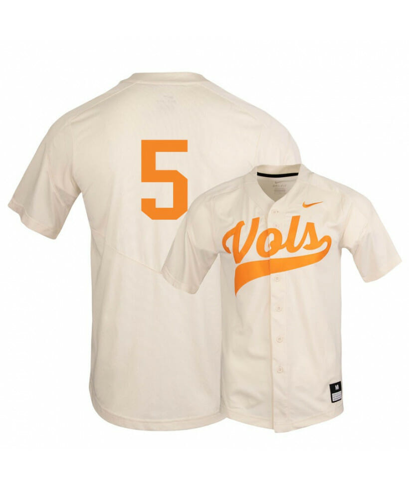 Tennessee Volunteers 5 Zach Daniels Elite White Baseball Jersey