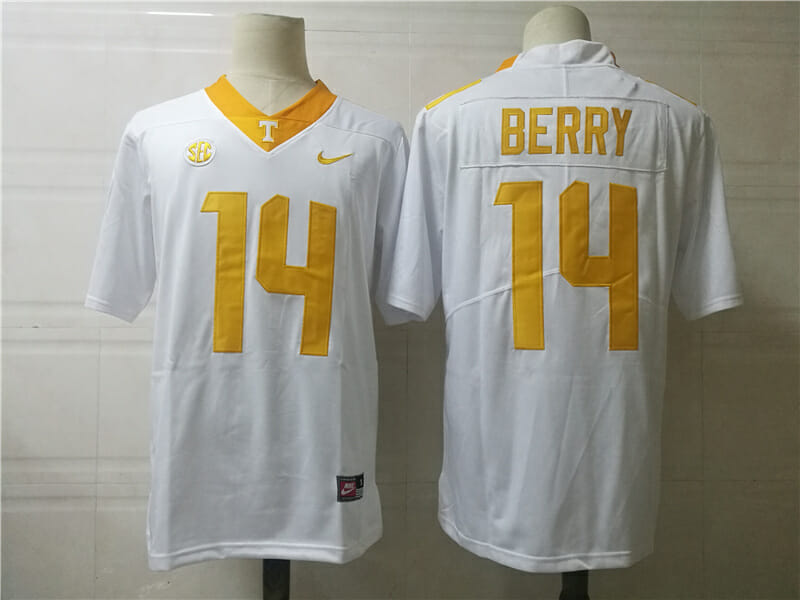 Tennessee Volunteers College #14 Eric Berry Football Jersey White
