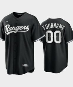 Texas Rangers Custom Name Number Coolbase Baseball Jersey Black