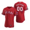 Texas Rangers Custom Name Number Flexbase Baseball Jersey Scarlet