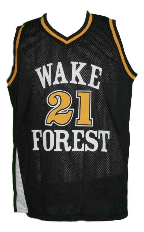 Tim Duncan #21 College Basketball Jersey Sewn Black - Image 2