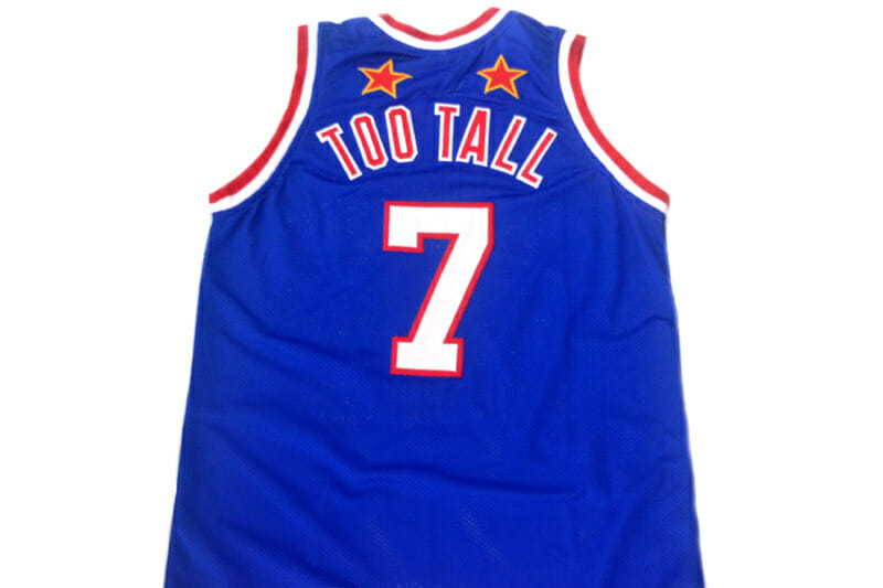 Too Tall #7 Harlem Globetrotters Basketball Jersey Blue