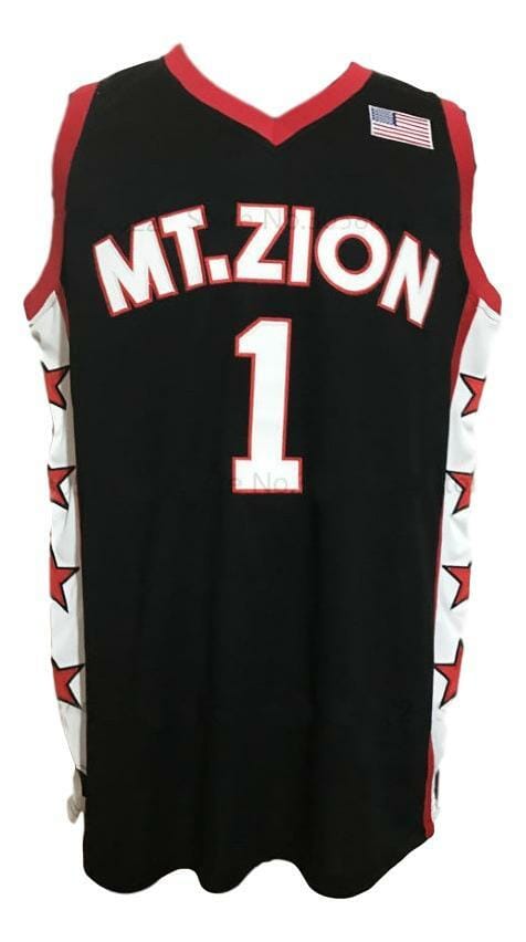 Tracy McGrady #1 Mount Zion Basketball Jersey Sewn Black - Image 2
