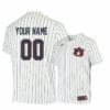 Under Armour Auburn Tigers White Blue Custom College Baseball Jersey