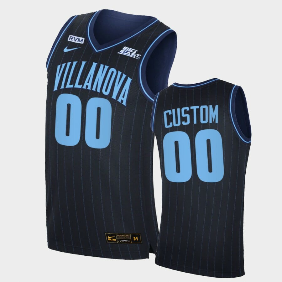 Villanova Wildcats Custom Name Number Navy College Basketball Big East Jersey