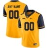 West Virginia Mountaineers Custom Jersey College Football Yellow