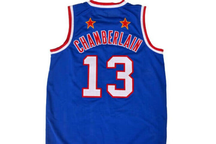 Wilt Chamberlain #13 Harlem Globetrotters Basketball Jersey Blue