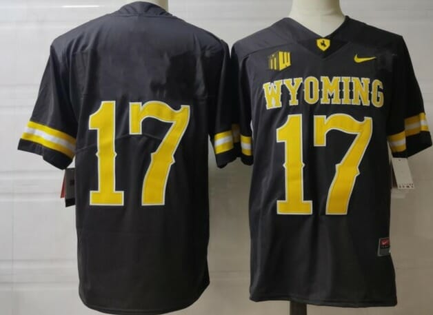 Wyoming Cowboys #17 Josh Allen No Name College Football Jersey