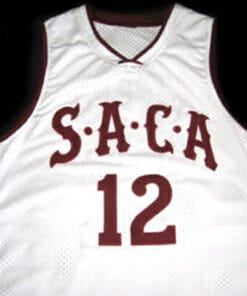 Alternative view of Dwight Howard #12 Saca High School Basketball Jersey White