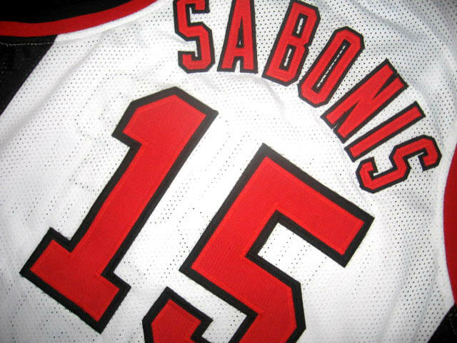 Arvydas Sabonis #15 CCCP Team Russia Basketball Jersey White - Image 3